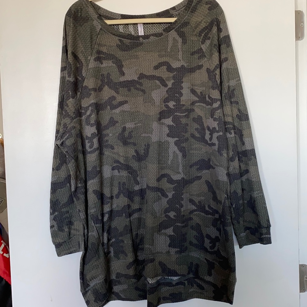 3X Oversized Camo Waffle